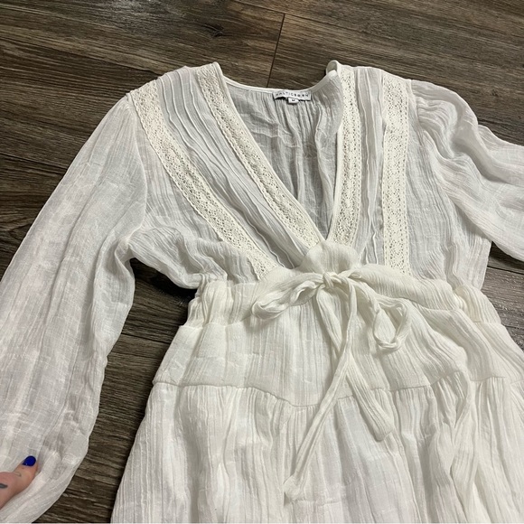 Baltic Børn Embroidered Mini Dress (White) Size Medium - Picture 3 of 9